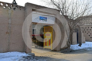 The front door of Uighur characteristic dwellings