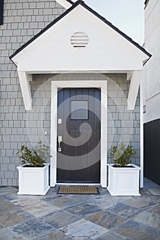 Front door of an upscale home