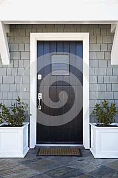 Front door of an upscale home