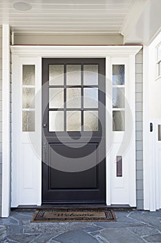 Front door of an upscale home