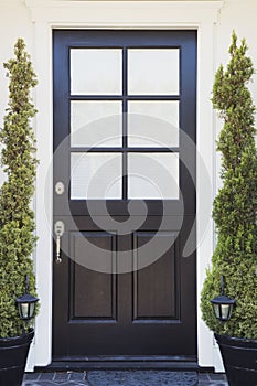 Front door of an upscale home