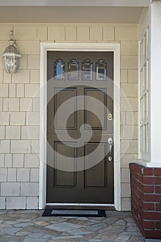 Front door of an upscale home photo