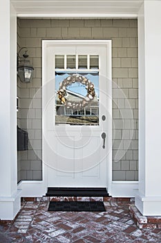 Front door of an upscale home photo