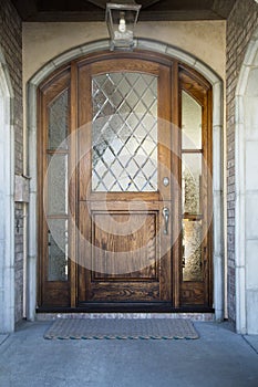 Front door of an upscale home photo