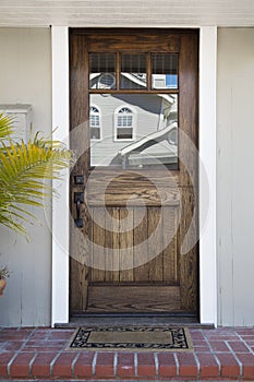 Front door of an upscale home photo