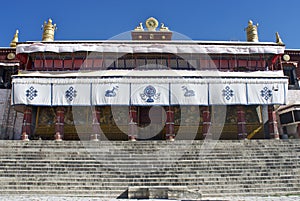 In front of the Drepung Monastery