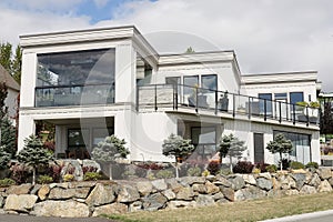 Home House White Exterior Modern Design Canada