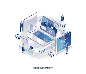 Front-end and back-end isometric