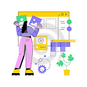 Front end development abstract concept vector illustration.