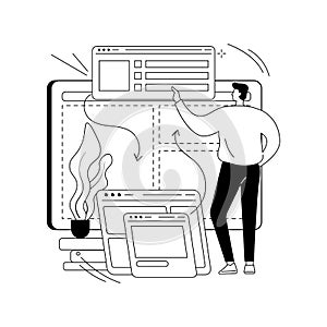 Front end development abstract concept vector illustration.