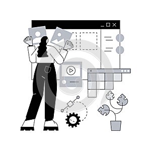 Front end development abstract concept vector illustration.