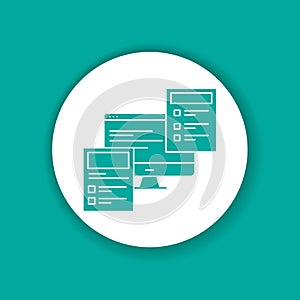 Front-end development color glyph icon.