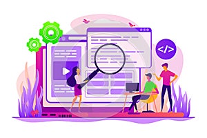 Front end development concept vector illustration