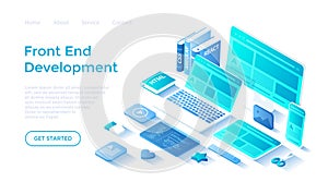 Front-end Development, Creating a site layout, template. Converting data into a graphical UI UX interface. Web development, design