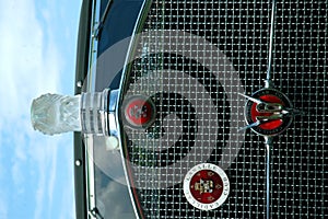 Front end and hood ornament for Cadillac.