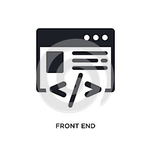 front end isolated icon. simple element illustration from technology concept icons. front end editable logo sign symbol design on