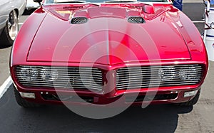 Front End Nose Of Classic Automobile