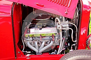 Front engine of horseless carriage