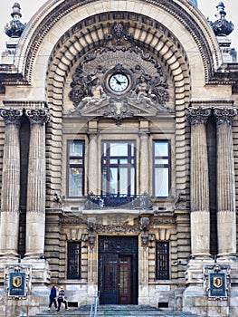 Front Entrance, Grand Bucharest Commercial Building, Romania