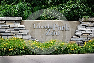 Front entrance to Lincoln Park Zoo in Chicago, Illinois.
