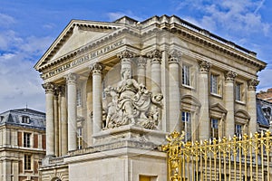 Front facade of Famous palace Versailles