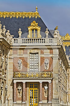 Front facade of Famous palace Versailles