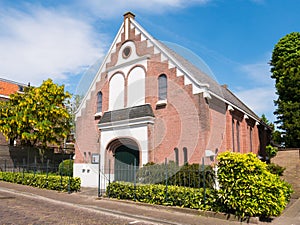 Front facade of Protestant Church in Brielle, Netherlands