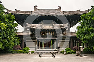 Front facade of Qixia Buddhist Temple, Guilin, China