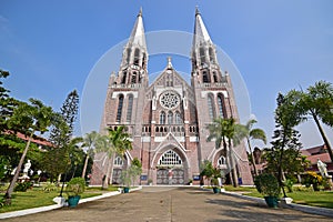 Front Facade of Saint Marys Cathedral at Yangon Myanmar