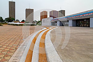 The front facade of St. Paul`s Catholic Cathedral Abidjan Ivory Coast.