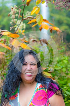 Front face portrait of middle-aged woman