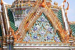 Front of flower roof at the King Palace in Bangkok