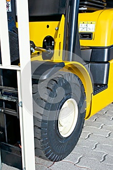 Front of a forklift