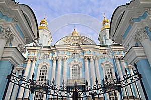 The front gate at the entrance to St. Nicholas naval Cathedral i