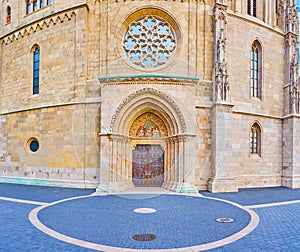 The front gate of Matthias Church, Budapest, Hungary