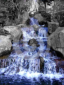 Front of grandiose waterfall