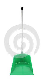 Front green plastic dustpan