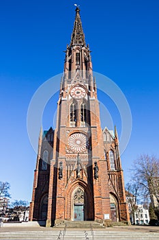 Front of the historc great church in Bremerhaven