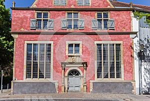 Front of the historic Fruhherrenhaus building in Herford photo