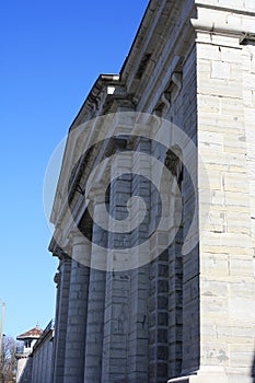 Front Historic Jail Prison Limestone Stone