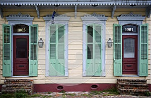 Front of house in New Orleans, Louisiana