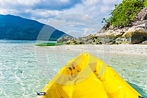 In front of kayaking in sea at Lipe island