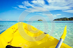 In front of kayaking in sea at Lipe island