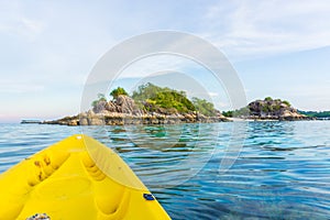 In front of kayaking in sea at Lipe island