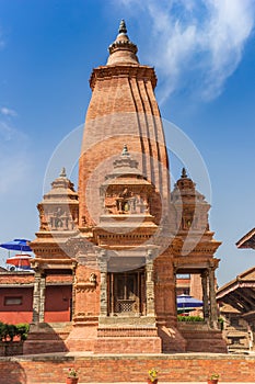 Front of the Kedarnath Shiva Temple at Durbar Square of Bhaktapur