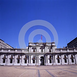 La Moneda Palace, seat of the President of the Republic of Chile, in Santiago photo