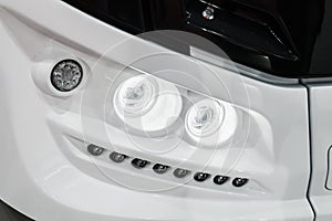 Front light of a car, bus or truck. Modern led