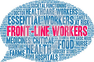 Front Line Workers Word Cloud