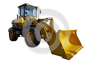 Front loader. Isolated on white