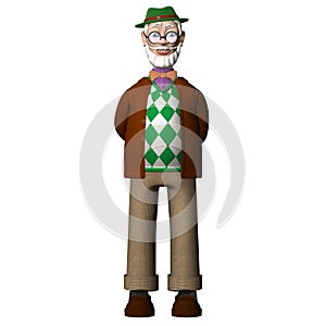 Front look on doctor